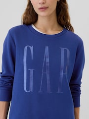 Gap Blue Relaxed Logo Crew Neck Jumper - Image 4 of 5
