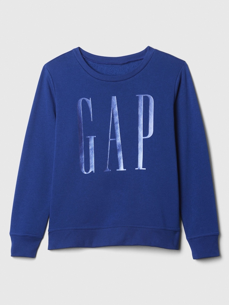 Gap Blue Relaxed Logo Crew Neck Jumper - Image 5 of 5