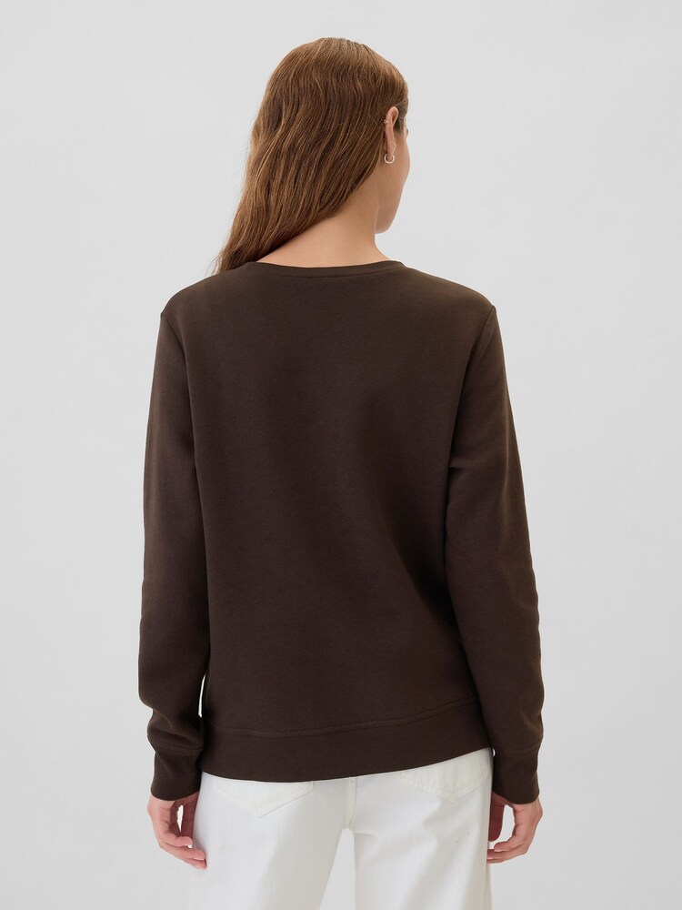 Gap Brown Metallic Relaxed Logo Crew Neck Jumper - Image 2 of 4 Gap Brown Metallic Relaxed Logo Crew Neck Jumper - Image 2 of 4
