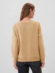 Gap Beige Relaxed Logo Crew Neck Jumper - Image 2 of 4