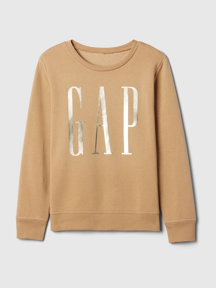 Gap Beige Relaxed Logo Crew Neck Jumper - Image 4 of 4