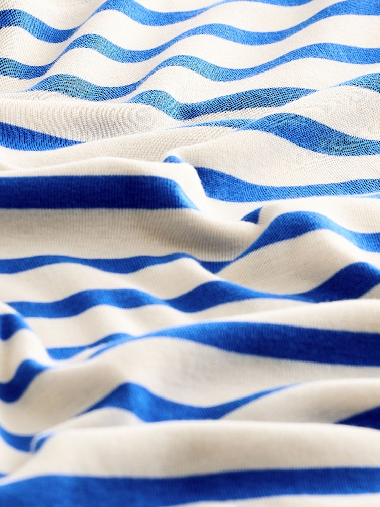 Gap White Stripe Favourite Cotton-Modal Crew Neck Long Sleeve T-Shirt - Image 8 of 8