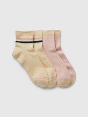 Gap Yellow Adults 2 Pack Quarter Crew Socks - Image 1 of 2
