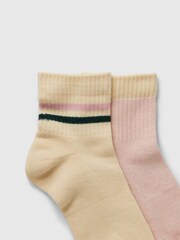 Gap Yellow Adults 2 Pack Quarter Crew Socks - Image 2 of 2