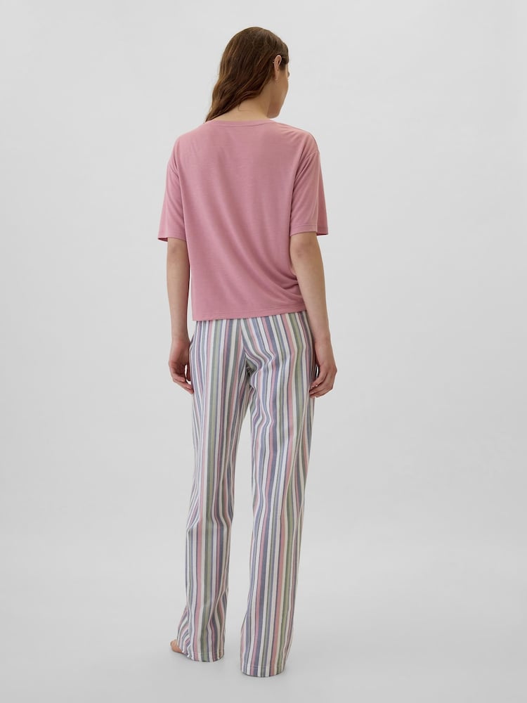 Gap Multi Stripe Poplin Pyjama Bottoms - Image 2 of 4 Gap Multi Stripe Poplin Pyjama Bottoms - Image 2 of 4