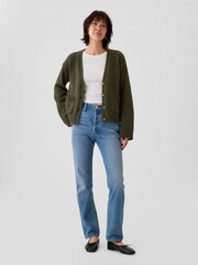 Gap Green V-Neck Pocket Cardigan - Image 3 of 5