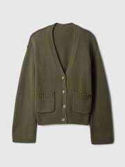 Gap Green V-Neck Pocket Cardigan - Image 5 of 5