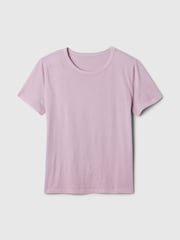 Gap Purple Crew Neck Vintage 100% Organic Cotton Short Sleeve T-Shirt - Image 4 of 4