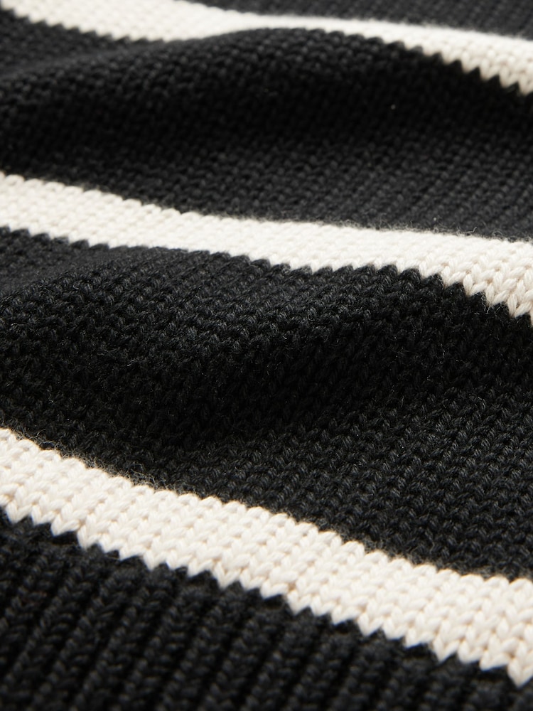 Gap Black Stripe Soft Cotton Shrunken Roll Neck Jumper - Image 5 of 5 Gap Black Stripe Soft Cotton Shrunken Roll Neck Jumper - Image 5 of 5