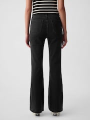 Gap Black High Waisted Double Pocket 70s Flare Jeans - Image 3 of 11