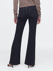 Gap Black High Waisted Double Pocket 70s Flare Jeans - Image 8 of 11