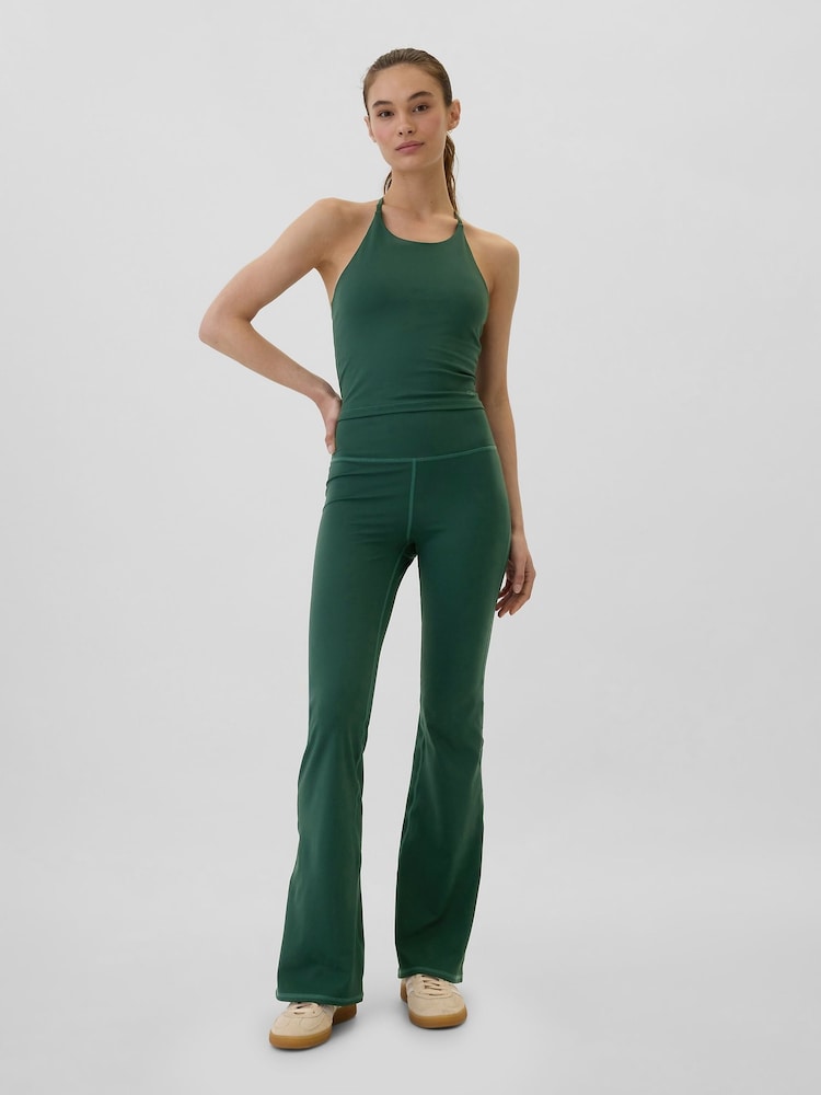 Gap Green Flare High Waisted Studio Leggings - Image 1 of 5