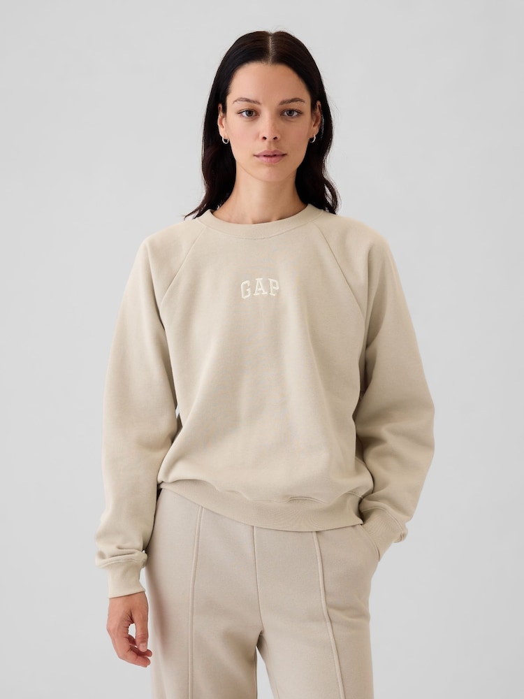 Gap Beige Vintage Soft Raglan Crew Neck Sweatshirt - Image 1 of 5