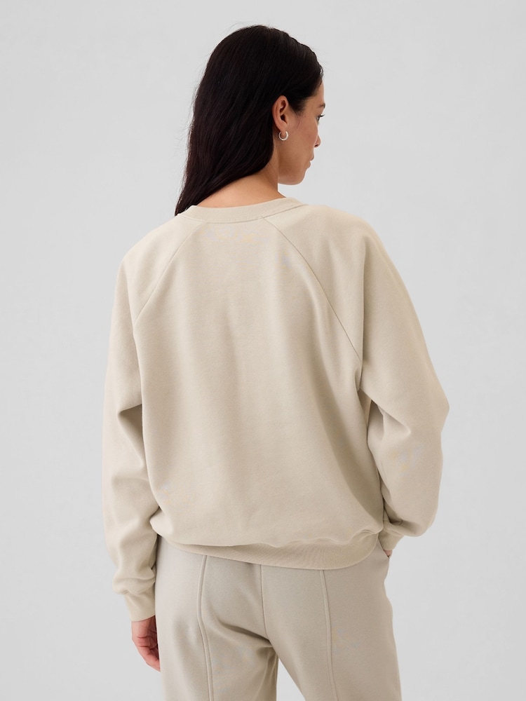 Gap Beige Vintage Soft Raglan Crew Neck Sweatshirt - Image 2 of 5