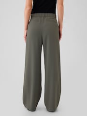 Gap Dark Green 365 High Waisted Pleated Trousers - Image 2 of 5