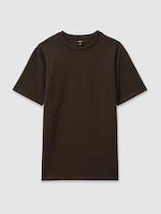 Коричнево-шоколадный - трикотажная футболка с круглым вырезом Reiss Bradley - Image 3 of 6