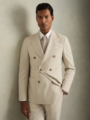 Reiss Champagne Punto Silk Knitted Tie - Image 2 of 5