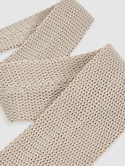 Reiss Champagne Punto Silk Knitted Tie - Image 3 of 5