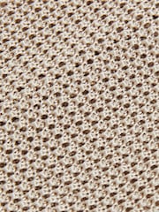 Reiss Champagne Punto Silk Knitted Tie - Image 5 of 5