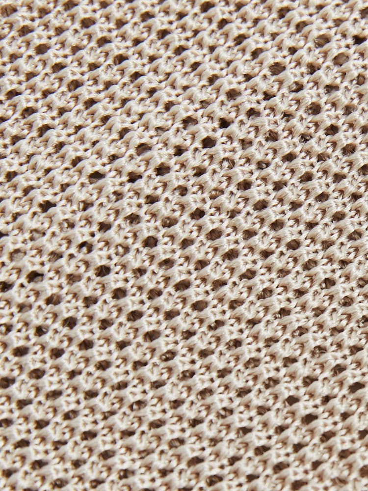 Reiss Champagne Punto Silk Knitted Tie - Image 5 of 5