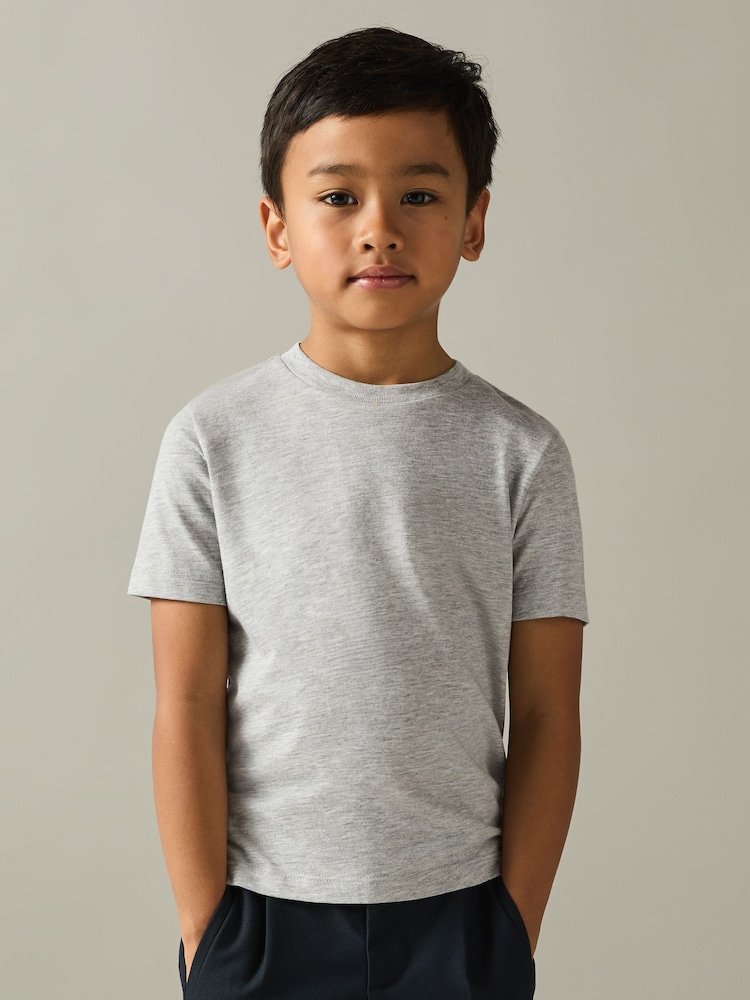 Reiss Grey Bless 9-13 yrs Crew Neck T-Shirt - Image 1 of 4