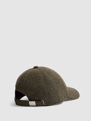 LES 100 CIEL Khaki Reiss | Les 100 Ciels Felted-Tweed Baseball Cap - Image 3 of 4