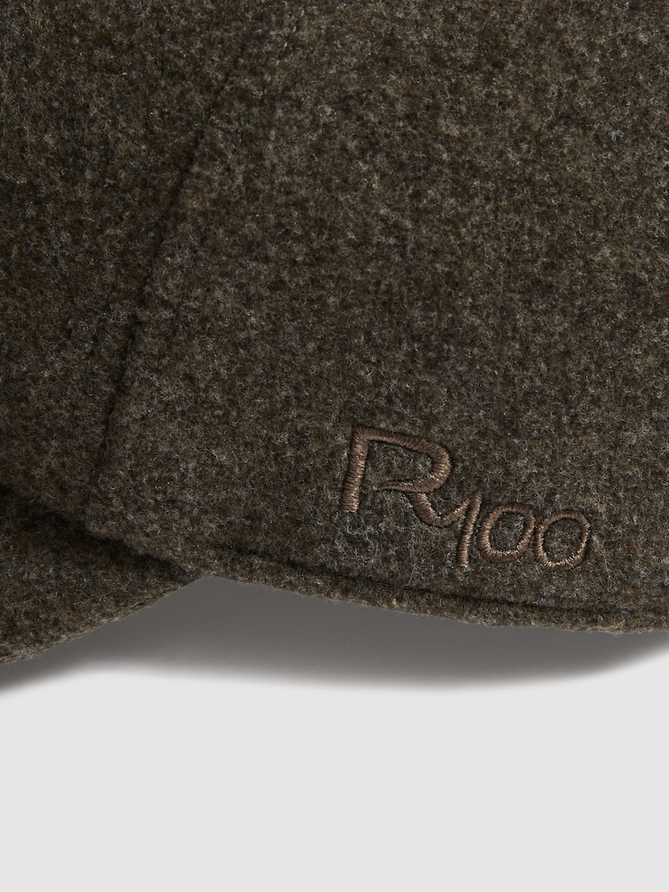 LES 100 CIEL Khaki Reiss | Les 100 Ciels Felted-Tweed Baseball Cap - Image 4 of 4