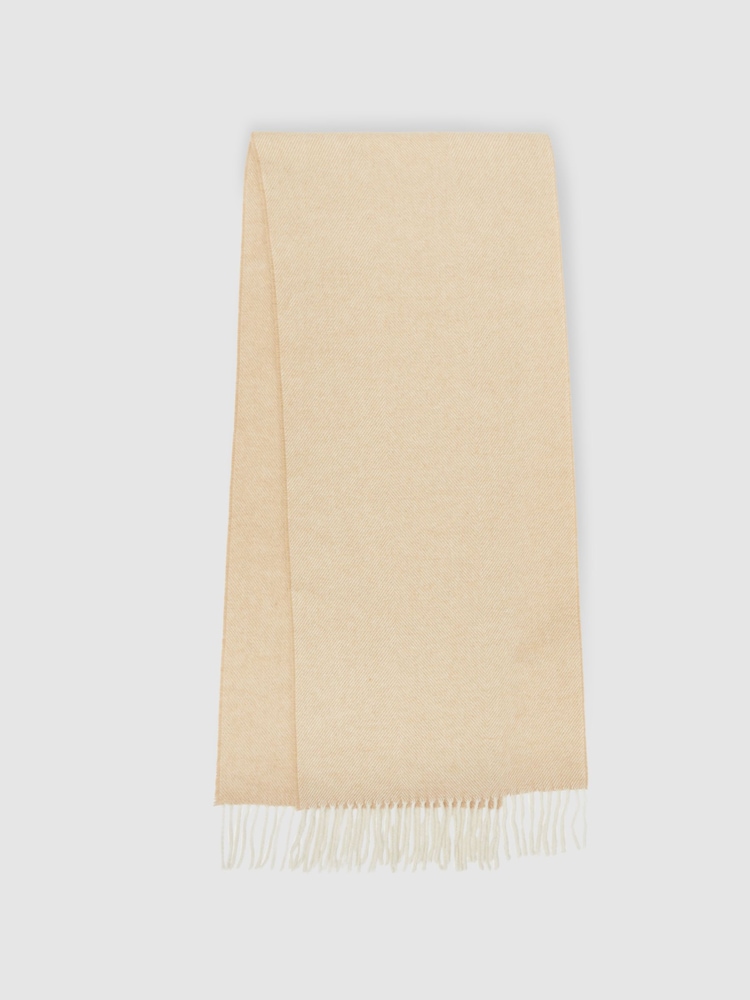 Reiss Higgins Wool Blend Herringbone Scarf - Imagen 1 de 4