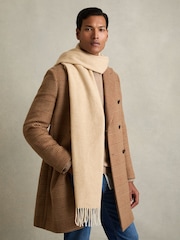 Reiss Higgins Wool Blend Herringbone Scarf - Imagen 2 de 4