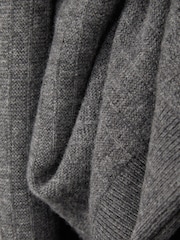 Reiss Mid Grey Melange Chester Wool Zip-Neck Jumper - Image 6 of 6