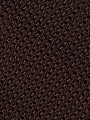 Reiss Dark Brown Punto Silk Knitted Tie - Image 5 of 5