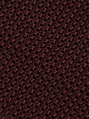 Reiss Burgundy Punto Silk Knitted Tie - Image 5 of 5