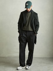 Reiss Dark Green Tate Oversized Garment Dye T-Shirt - Image 3 of 6