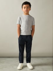 Gris - Camiseta con cuello redondo Bless de Reiss - Imagen 1 de 4