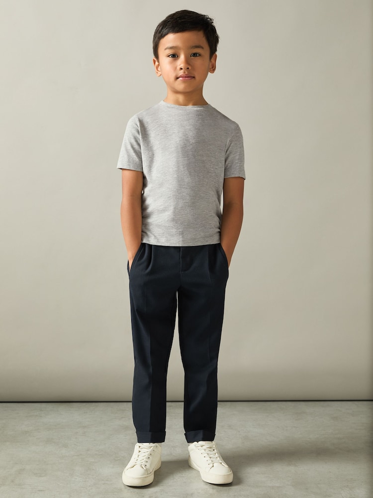 Gris - Camiseta con cuello redondo Bless de Reiss - Imagen 1 de 4