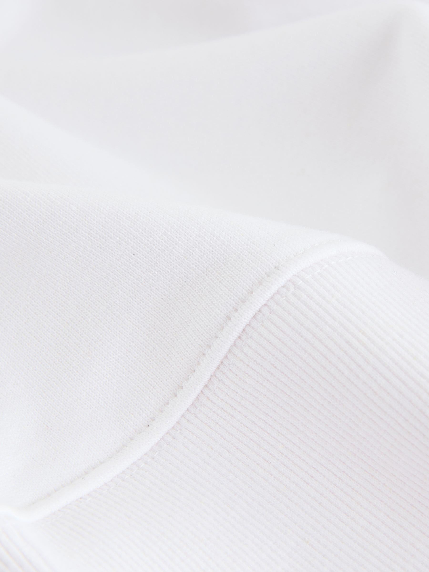 Buy Ecru Raw Hem Detail Washed Cotton Crew Neck Sweatshirt from