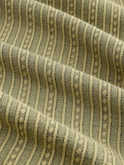 Khaki/Green Textured Jersey Stripe Wide Leg Trousers - Image 8 of 8