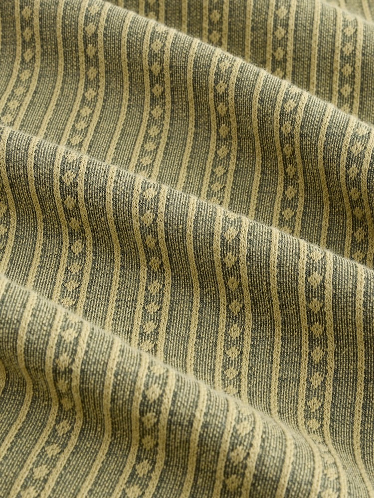 Khaki/Green Textured Jersey Stripe Wide Leg Trousers - Image 8 of 8