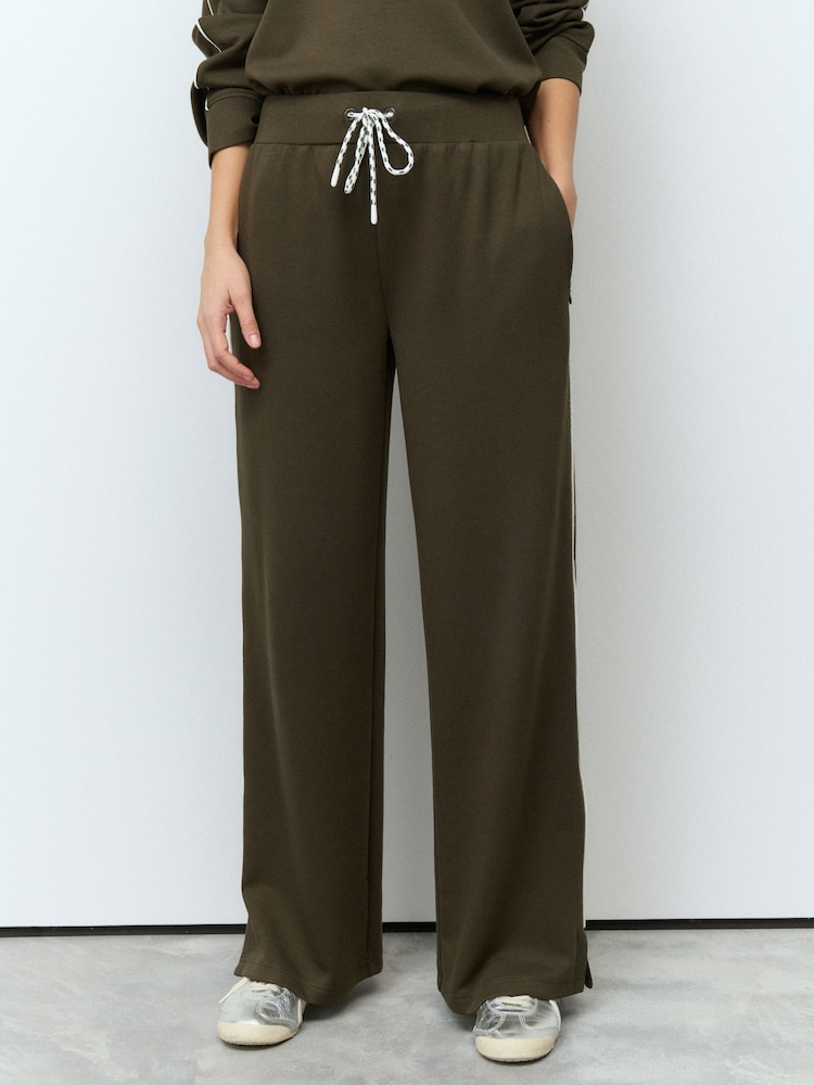 Vert forêt - Pantalon de survêtement Slinky Tipped Sporty ample Side Rayure - Image 2 of 5