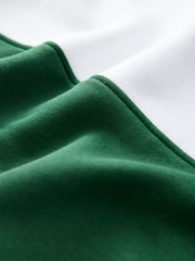 Green/White Graphic Stripe - Suéter holgado de tela gruesa con diseño gráfico a rayas y eslogan de París - Imagen 8 de 8