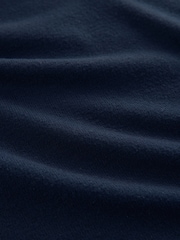 Blue/Navy Soft Touch Cosy Crew Neck Boxy Mid Short Sleeve Jumper Top - Image 6 of 7