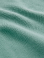 Teal Blue Elevated Wide Leg Washed Look 100% Cotton Joggers - Image 7 of 7