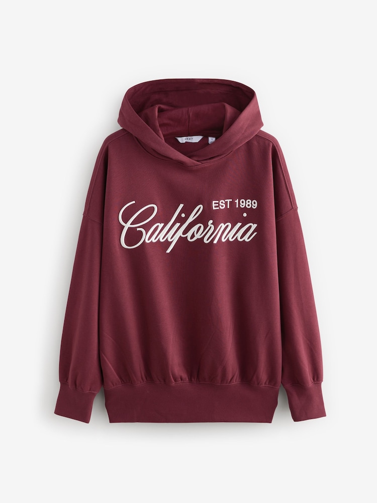 Sweat à capuche imprimé guns n roses rouge bordeaux Next | La Redoute