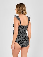 JoJo Maman Bébé Maternity Spot Frill Sleeve V-Neck Swimsuit - Imagen 5 de 9
