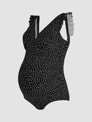 JoJo Maman Bébé Maternity Spot Frill Sleeve V-Neck Swimsuit - Imagen 8 de 9