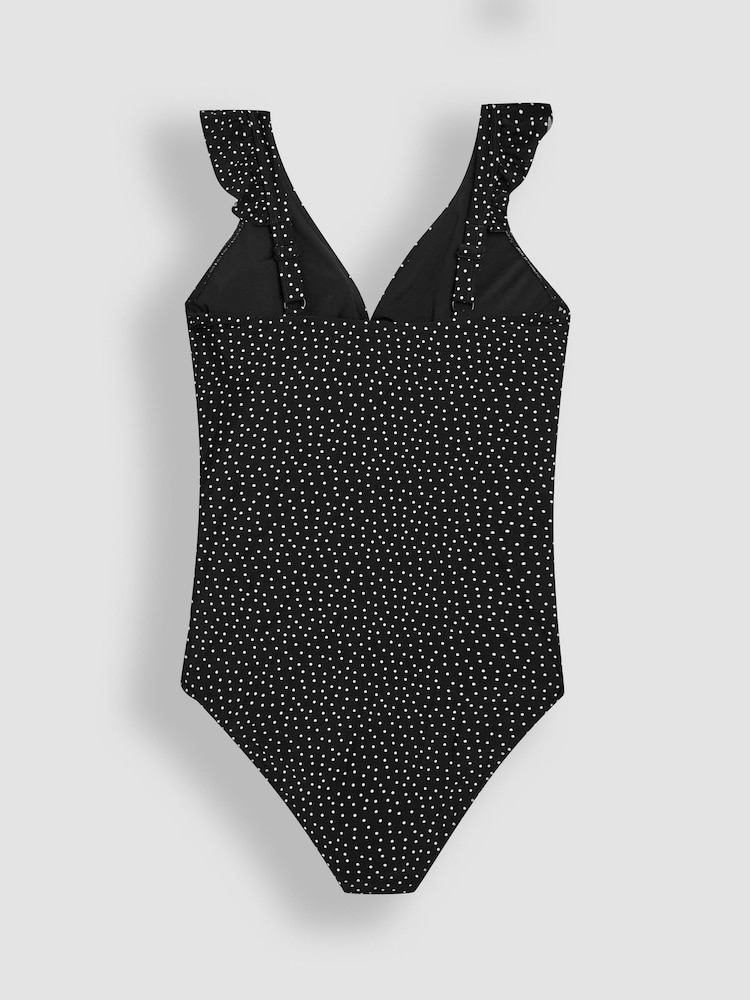 JoJo Maman Bébé Maternity Spot Frill Sleeve V-Neck Swimsuit - Imagen 9 de 9