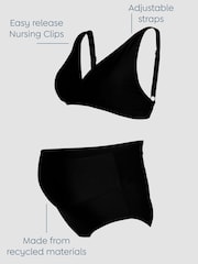 JoJo Maman Bébé Black Maternity Bikini Set - Image 3 of 8