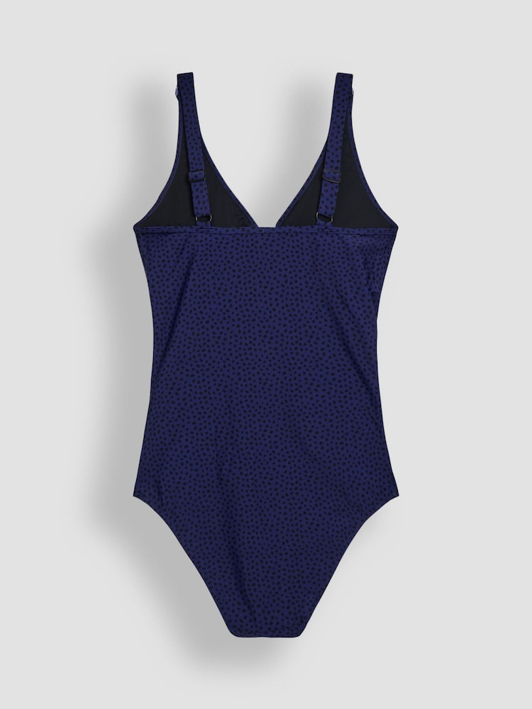 JoJo Maman Bébé Navy Maternity Spot Frill Swimsuit - Image 8 of 8