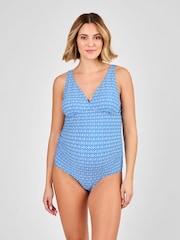 Traje de baño con cuello en pico y estampado floral para premamá de Jojo Maman Bébé - Imagen 1 de 8