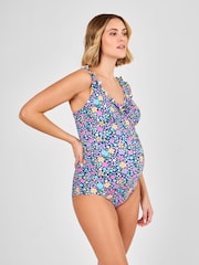 Jojo Maman Bébé – Badeanzug mit Rüschen und floralem Print (Umstandsmode) - Bild 1 von 8